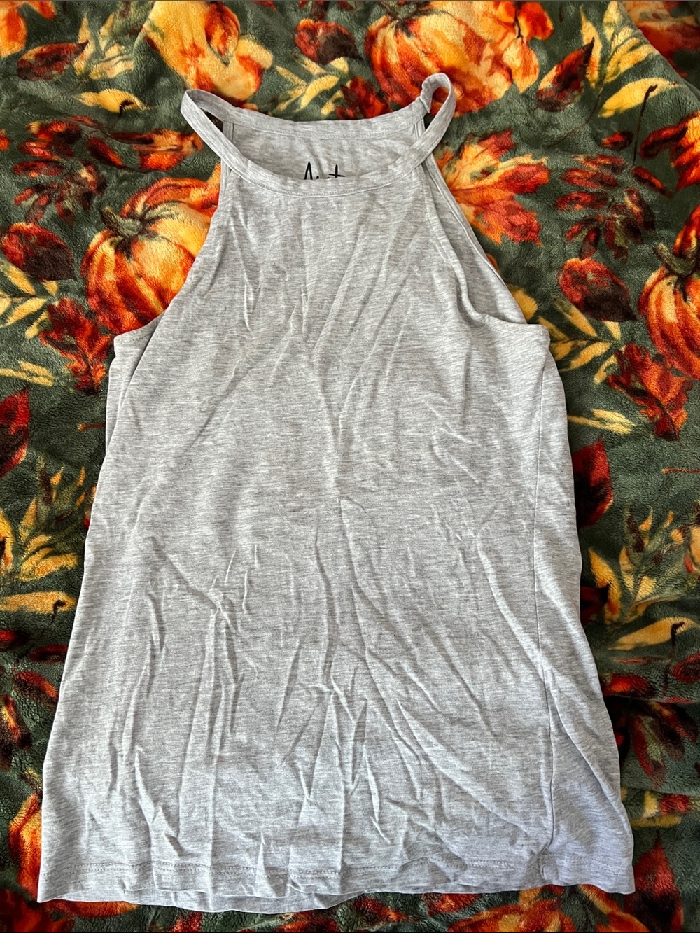 Aveto Basic High Neck Tank Top Gray Size Large